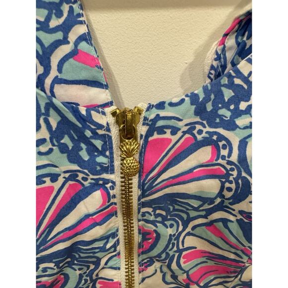 Lilly Pulitzer for Target My Fans Cotton Shift Dress Size 4 blue pink 20th anniv - Picture 4 of 6